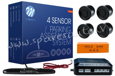 CP24B - Parking Sensors - CP24 22mm display 4X black - Parking Sensori Komplekts - UNSORTED PARKING  Rīga - foto 1