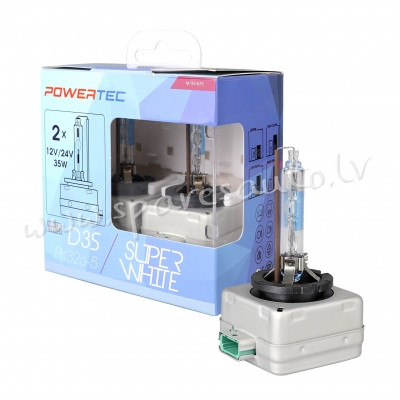 PTZSWD3S-DUO - D3S Powertec SuperWhite D3S DUO 2pc - Ksenona Spuldzite D Sērija - UNSORTED XENON BUL Рига - изображение 1