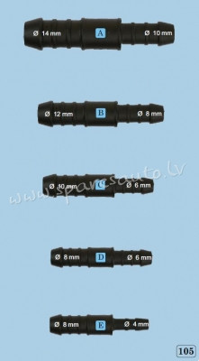 105B - Straight Ø 12 - 8 - Trubiņu Savienojumi - UNSORTED TRUBIŅU SAVIENOJUMI Рига - изображение 1