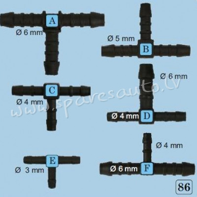 86A - Three-piece Ø 6 - Trubiņu Savienojumi - UNSORTED TRUBIŅU SAVIENOJUMI Рига - изображение 1