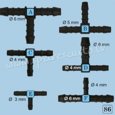 86B - Three-piece Ø 5 - Trubiņu Savienojumi - UNSORTED TRUBIŅU SAVIENOJUMI Рига - изображение 1