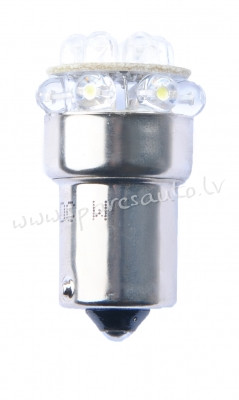 L039W - M-TECH LED L039W - BA15s 5mm 12xFlux White - Gaismas Diožu - UNSORTED LED BULBS Rīga - foto 1
