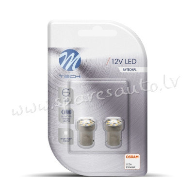 LB088W - M-TECH WHITE LB088W - Dioda LED L088 - Ba15s G18 8xSMD3528 - Gaismas Diožu - UNSORTED LED B Rīga - foto 1