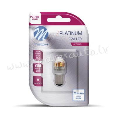 LB827W-01B - BAY15D, 12-24V 15x2835SMD, Canbus, White - Gaismas Diožu - UNSORTED LED BULBS Рига - изображение 1