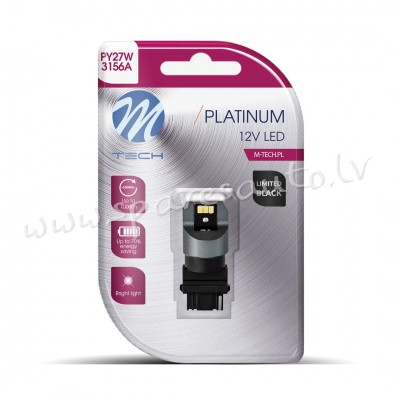 LB848Y-01B - Blister M-TECH Platinum Limited Black LB848Y-01B - PY27W. 12-24V 1x Dioda LED 6x3020SMD Rīga - foto 1