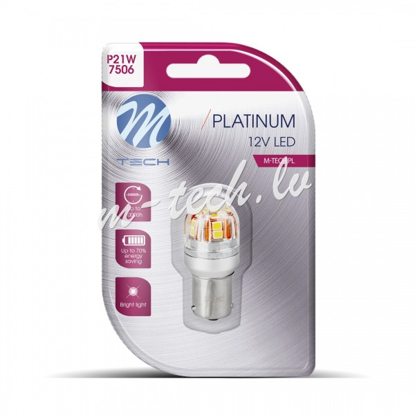 LB832Y-01B - Blister 1x Diode LED M-TECH Platinum PY21W 15x2835SMD 12-24V CANBUS. Amber Рига - изображение 1