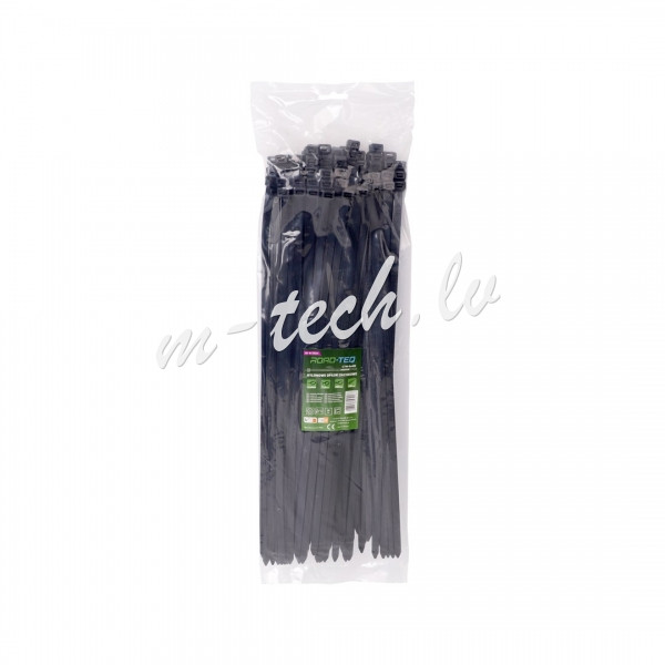 CTB-8X400 - ROAD-TEQ Nylon Cable Ties. size: 7.6x400mm. 100 pcs. black. Rīga - foto 1
