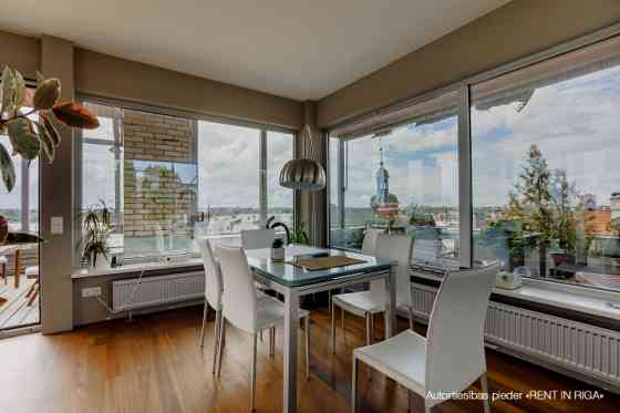 Apartment with one of the most fantastic terraces in Riga!  The apartment is on the 6th and 7th floo Rīga