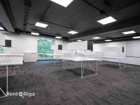 Furnished open-plan office in a newly built office building in the Quiet Centre.  The space features Rīga