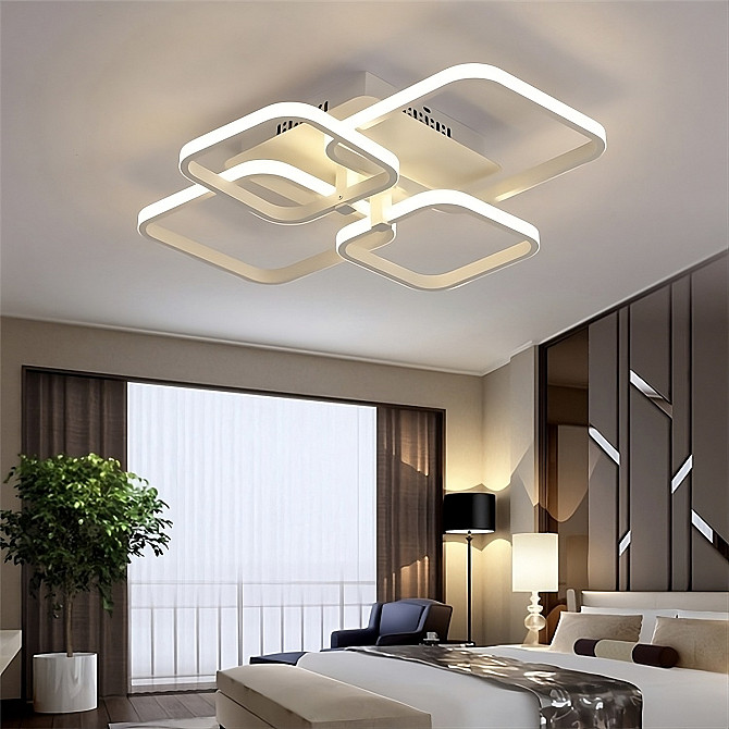 Led Lampa 58X46 cm ar Pulti Baltas Krāsas Rīga - foto 1