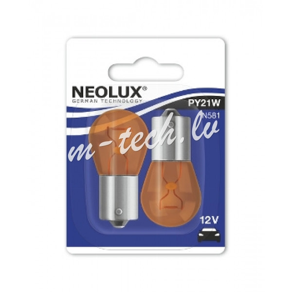 N581-02B - NEOLUX BAU15s 12V 21W PY21W pomarańczowa Рига - изображение 1