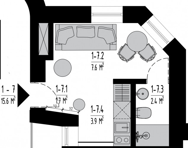 Premium klases studio dzīvoklis Rīgas vēsturiskajā centrā  Baznīcas ielā 5, Šefela namā. Rīga - foto 2