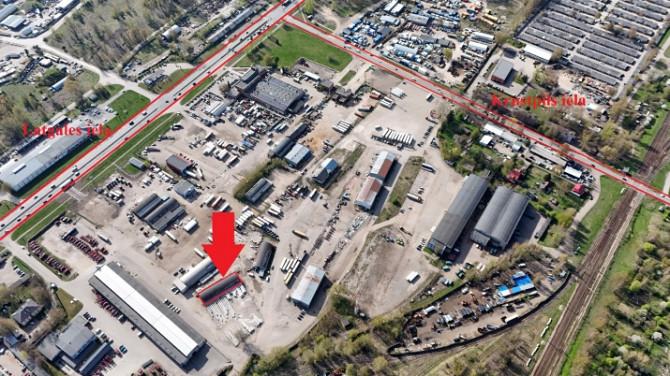 Noliktavas telpas Rumubulā.  + Pusapaļais angārs 450 m2; + 1. stāvs; + 2 divviru vārti 4.2x3m; Rīga - foto 7