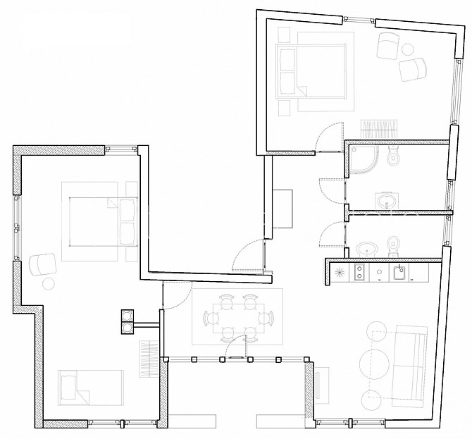 Новостройка, благоустроенная озеленённая территория, количество спален 2 шт., Юрмала - изображение 9