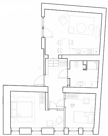 Благоустроенная озеленённая территория, место для машины, количество спален 2 Юрмала - изображение 7