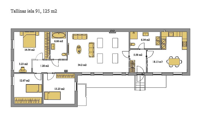 Zeme īpašumā, pagalma ēka, fasādes māja, renovēta māja, slēgts pagalms, ieeja no pagalma, Rīga - foto 14