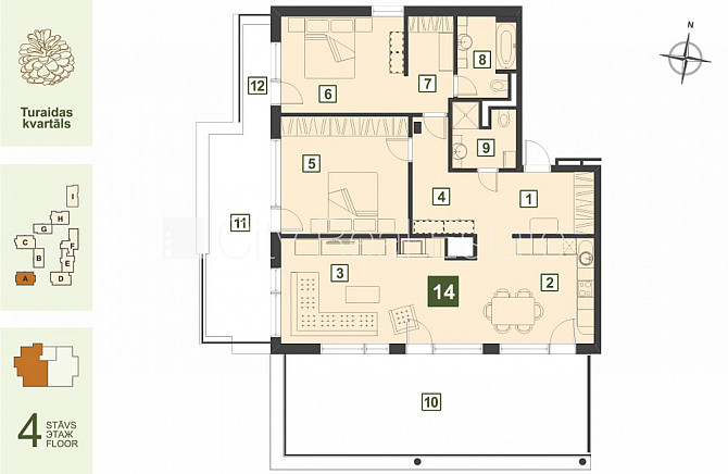 Projekts - Turaidas Kvartāls, zeme īpašumā, jaunceltne, labiekārtota apzaļumota teritorija, Jūrmala - foto 19