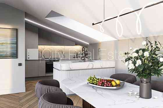 Проект - Kalpaka Residence, фасадный дом, реновированный дом, благоустроенная озеленённая Rīga