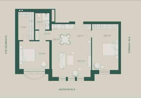 Премиум-класс 3-комнатная квартира в историческом центре Риги  ул. Baznīcas 5, дом Rīga