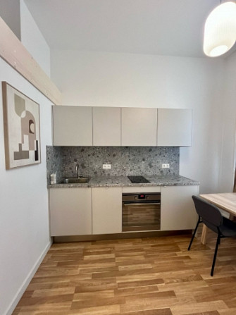 Ilgtermiņa īrei pieejams mūsdienīgs un līdz detaļām pārdomāts studio tipa dzīvoklis Rīga - foto 2