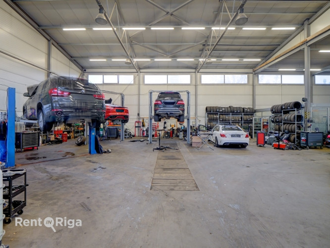 Помещения, подходящие для автосервиса в Плявниекaх.  Предлагаются в аренду Рига - изображение 1
