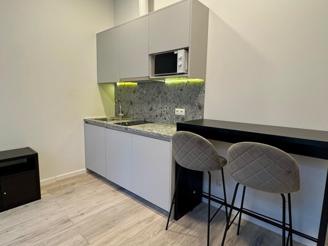 Mēbelēts Studio dzīvoklis Rīgas Centrā.  Tas atrodās restaurētā vēsturiskā jūgendstila Rīga - foto 2