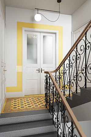 Фасадный дом, реновированный дом, благоустроенный озеленённый двор, закрытый Рига - изображение 10