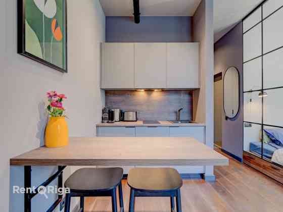 Студия с продуманным до мелочей дизайном и комфортом, который ощущается в каждом Rīga