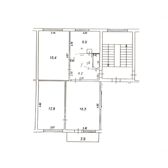 Продаётся просторная 3-комнатная квартира (61, 5 м²) в районе Кенгарагс отличное расположение для... Rīga - foto 10
