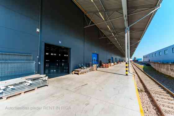Новый склад с ж/д подъездом. Рампы с 2-х сторон: (автомобильные+железнодорожные). Rīga