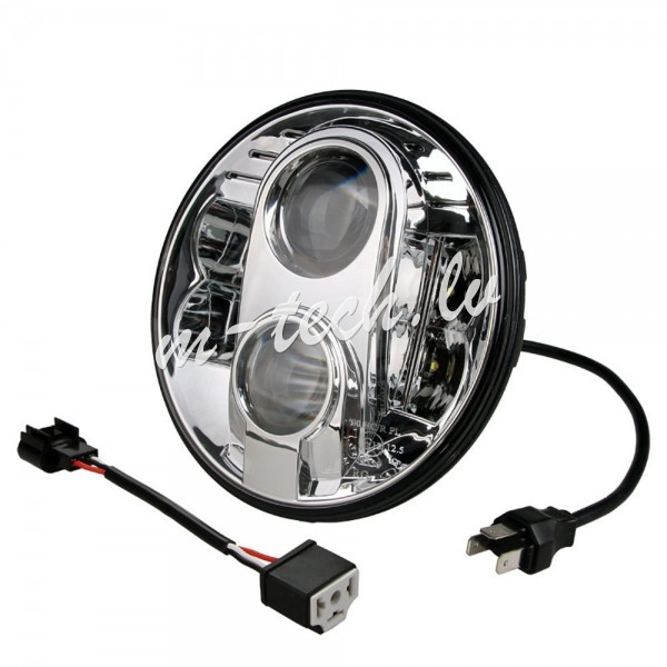 WHL101 - LED Headlight - Round 7" 9-36V CHROME Рига - изображение 1