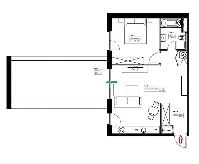 Jaunceltne, labiekārtota apzaļumota teritorija, vieta automašīnai, pazemes autostāvvieta, ir Rīga - foto 12
