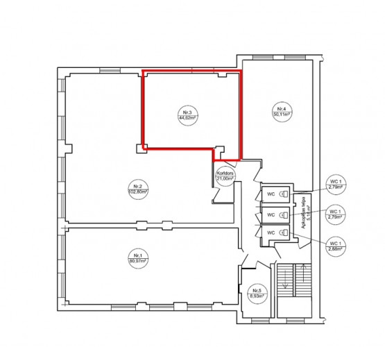 Светлый офис в качественно отреставрированном здании.  Офис прямоугольной формы. Рига - изображение 7