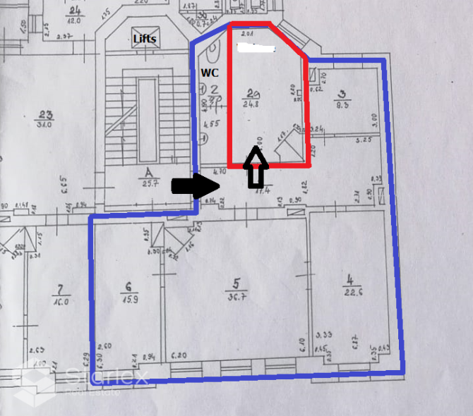 Iznomā biroja telpas ar izlietni Rīgas centrā prestižā jūgendstila ēkā Citadeles ielā 2 Rīga - foto 15