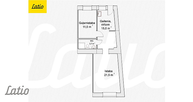Tiek piedāvāts īrei lielisks, pilnībā mēbelēts 2 istabu dzīvoklis Rīgas klusajā centrā  prestižajā v Рига - изображение 4