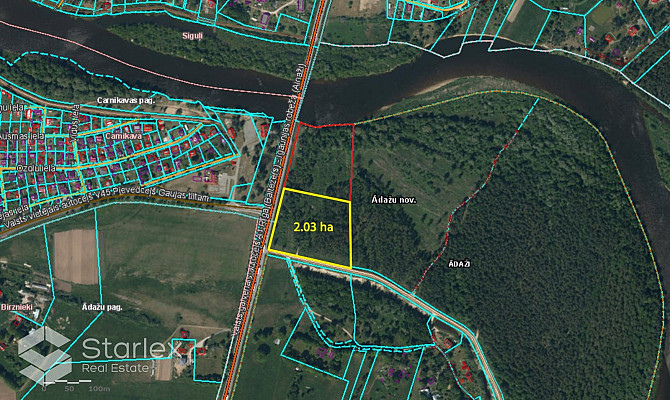 Pārdod 1/2 domājamo daļu jeb 2.03 ha no zemes gabala ar kopējo platību 4.06 ha Ādažos blakus autoceļ Адажский округ - изображение 2