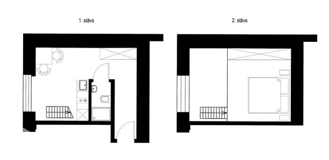 Iespēja iegādāties lielisku, divstāvu divistabu dzīvoklis ciešā Vecrīgas tuvumā tikko Rīgas rajons - foto 17
