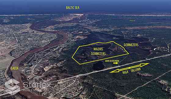 Pārdod 74 ha zemes īpašumu ar ezeru un priežu mežu. Īpašumā visa Mazā Dzirnezera 33 ha ūdenstilpne a Rīgas rajons