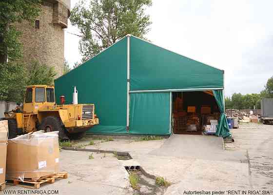Tenta angāra noma industriālajā parkā Jurkalnes ielā.  Bez apkures 300 m2.  Dazīvā apsardze + videon Rīga