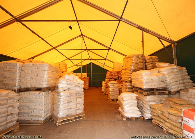 Tenta angāra noma industriālajā parkā Jurkalnes ielā.  Bez apkures 300 m2.  Dazīvā apsardze Rīga - foto 4