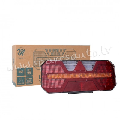 WTL201L - M-TECH Rear Left Combination Lamp – ECE Approved. 104 LED. 12/24V L - Aizmugurējais Luktur Rīga - foto 1