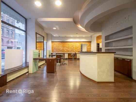 Salon or retail premises with large display windows.  Previously, the premises housed a hairdressing Рига