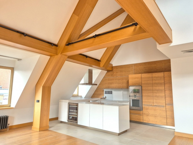 Ekskluzīvs divu līmeņu dzīvoklis ar plašu, privātu jumta terasi, pirts telpu un kamīnu. Rīga - foto 3