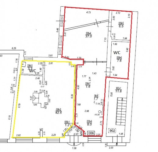 Tiek iznomātas telpas ļoti aktīvā lokācijā. Gaišas telpas ar lielu skatlogu, sanitārais Rīga - foto 7