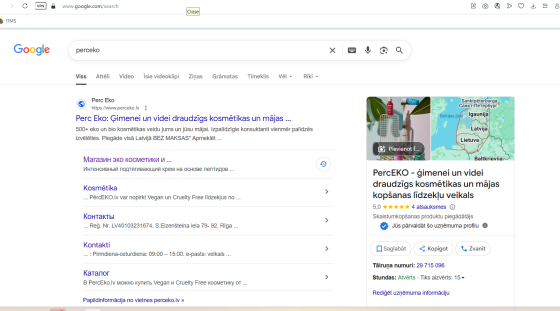 Pārdodam interneta veikalu Perceko - ģimenei un videi draudzīgs kosmētikas un mājas kopšanas... Рига