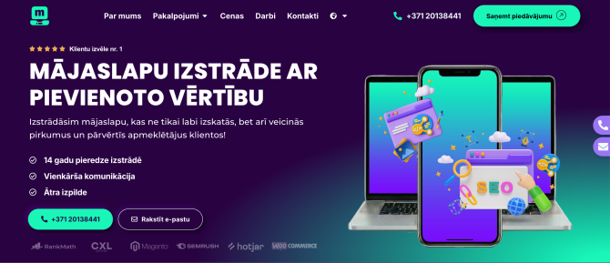 Kvalitatīva mājaslapu izveide. Izstrādāsim mājaslapu, kas ne tikai labi izskatās, bet arī... Rīga - foto 1