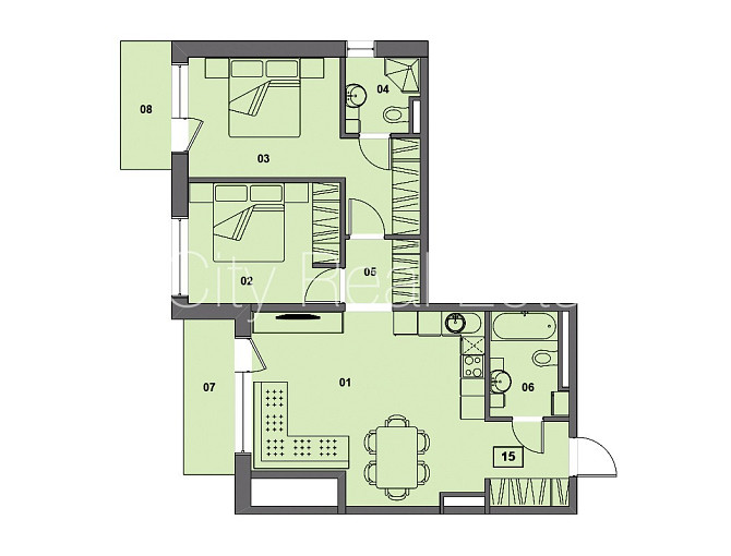 Projekts - Villa Alvine, jaunceltne, fasādes māja, labiekārtota apzaļumota teritorija, pazemes Jūrmala - foto 17