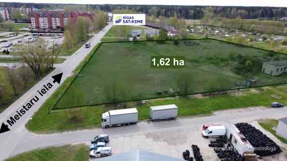 Земельный участок в зоне промышленной застройки, в центре Пиньки.  + Рижский район