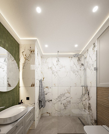 Проект - Kalpaka Residence, фасадный дом, закрытый двор, вход с улицы, мансарда, лифт, Рига - изображение 14