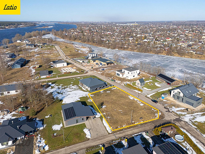 Privātmājas apbūves zemes gabals Zirņu salā pie Daugavas, lieliska vieta mājas būvniecībai Salaspils - foto 1